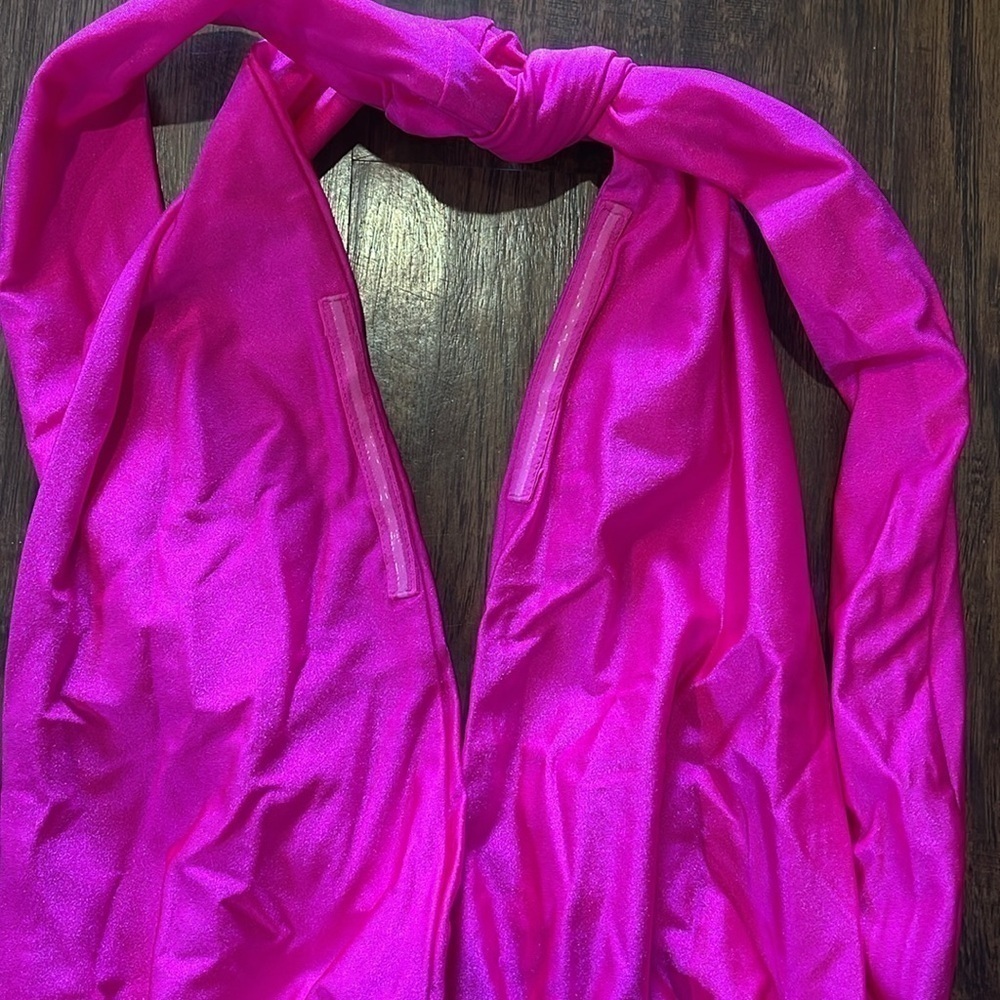 NWT Tiger Mist Danisa Multi-tie wrap halter sexy dress hot pink Small - Picture 7 of 10